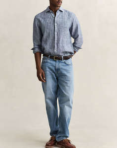 GANT РИЗА ΜΜ REG LINEN STRIPE SHIRT