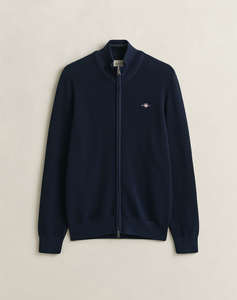 GANT ЖИЛЕТКА MICRO TEXTURED COTTON ZIP CARDIGAN