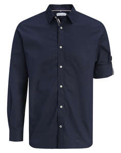 JACK&JONES JJHENRY SLUB DETAIL SHIRT LS