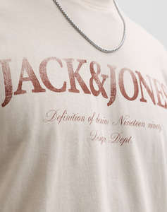 JACK&JONES JJDEVIN DAYTONA PRINT TEE SS CREW LN