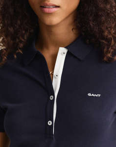 GANT БЛУЗА KMSLIM CONTRAST COLOR SS PIQUE POLO