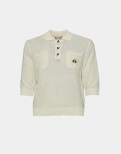 LA MARTINA KNITTED BLOUSE ΚΜ WOMAN POLO SWEATER COTTON YARN