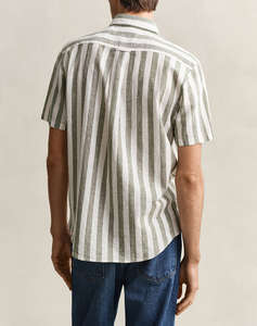 GANT РИЗА KMREG COTTON LINEN STRIPE SS SHIRT