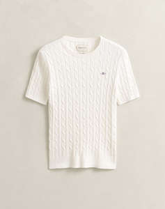 GANT ПУЛОВЕР KMSTRETCH COTTON CABLE SS C-NECK