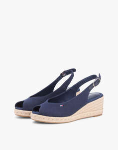 TOMMY HILFIGER MID WEDGE ESPAD SLINGBACK