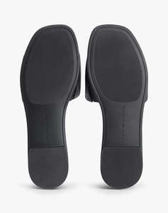 TOMMY HILFIGER TH LOGO HARDWARE LEATHER MULE