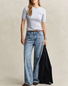 GANT ПУЛОВЕР KMSTRETCH COTTON CABLE SS C-NECK