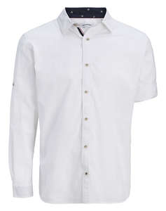 JACK&JONES JJHENRY SLUB DETAIL SHIRT LS