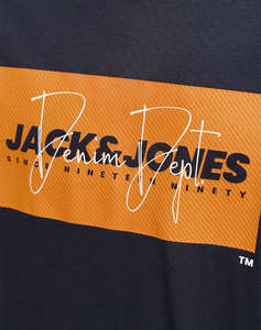 JACK&JONES JJCOLE PRINT TEE SS CREW NECK LN