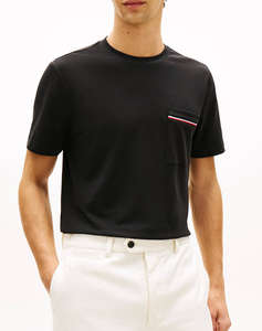 TOMMY HILFIGER GLOBAL STRIPE PIQUE POCKET TEE