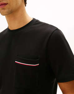 TOMMY HILFIGER GLOBAL STRIPE PIQUE POCKET TEE