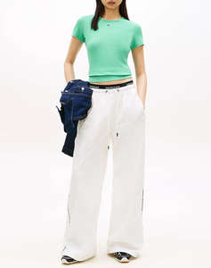 TOMMY JEANS TJW SLIM ESSENTIAL RIB SS EXT