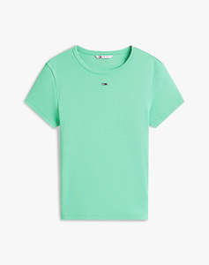 TOMMY JEANS TJW SLIM ESSENTIAL RIB SS EXT