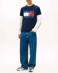 TOMMY JEANS TJM REG BIG FLAG SS TEE EXT