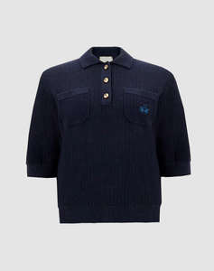 LA MARTINA KNITTED BLOUSE ΚΜ WOMAN POLO SWEATER COTTON YARN