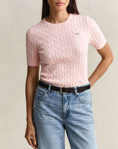 GANT ПУЛОВЕР KMSTRETCH COTTON CABLE SS C-NECK