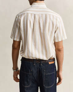 GANT РИЗА KMREG COTTON LINEN STRIPE SS SHIRT