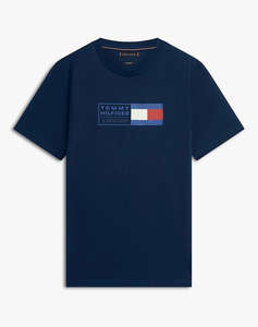 TOMMY HILFIGER BRAND LOVE TEXT BOX TEE