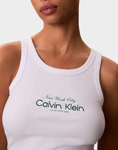 CALVIN KLEIN JEANS CONTOUR 2X2 RIB GRAPHIC TANK