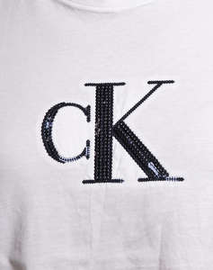CALVIN KLEIN JEANS SS SEQUIN CK GRAPHIC TEE