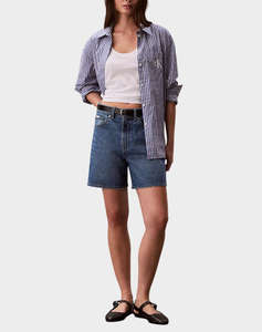 CALVIN KLEIN JEANS HI RISE A-LINE SHORT BLUE CAROLI