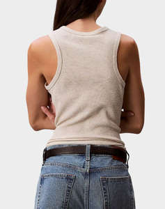 CALVIN KLEIN JEANS SL MONOGRAM PATCH WAFFLE RACER T