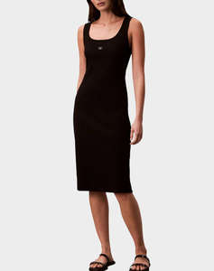 CALVIN KLEIN JEANS SL BABY RIB WOVEN LABEL SQUARE N