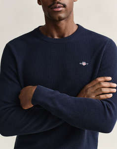 GANT ПУЛОВЕР ΜΜ MICRO TEXTURED COTTON C-NECK