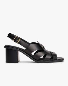 TOMMY HILFIGER CROSS BLOCKED HEEL SANDAL