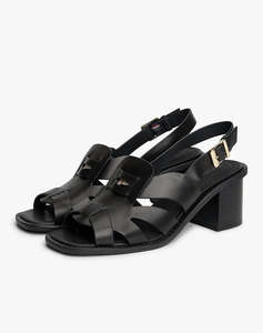TOMMY HILFIGER CROSS BLOCKED HEEL SANDAL