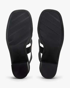 TOMMY HILFIGER CROSS BLOCKED HEEL SANDAL