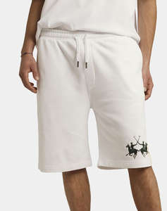 LAMARTINA MEN BERMUDA SHORTS DIAGONAL FRENCH TE