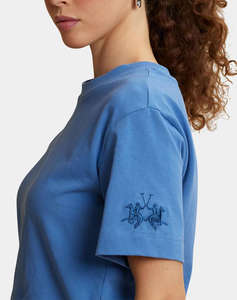 LA MARTINA БЛУЗА T-SHIRT KMWOMAN T-SHIRT S/s CREWNECK LGT