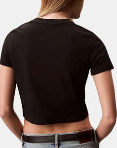 CALVIN KLEIN JEANS A - SS LOGO CROPPED TEE