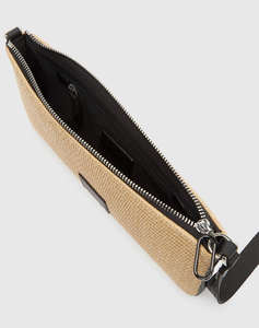 KARL LAGERFELD JEANS KLJ BOX LOGO RAFFIA POUCH