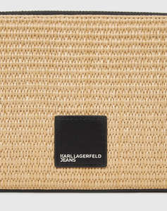 KARL LAGERFELD JEANS KLJ BOX LOGO RAFFIA POUCH