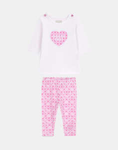 GUESS SET LS T-SHIRT+LEGGINGS ДЕТСКИ КОМПЛЕКТ GIRL