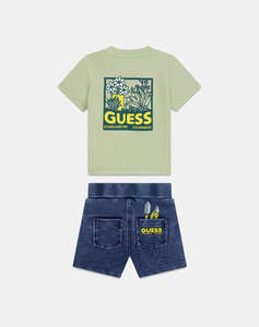 GUESS SET SS T-SHIRT+KNITDENIM SHORT ДЕТСКИ КОМПЛЕКТ BOY