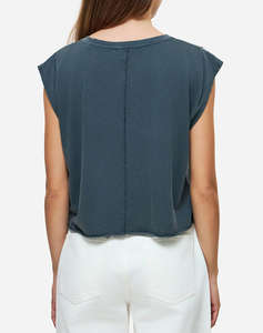 DIRTY LAUNDRY BOXY T-SHIRT WITH SLEEVE DETAIL