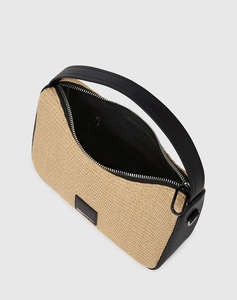 KARL LAGERFELD JEANS KLJ BOX LOGO RAFFIA MINI HOBO