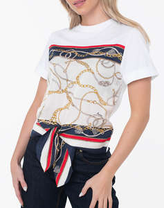 GUESS BY MARCIANO KALILA KNOTTED TSHIRT ДАМСКА ТЕНИСКА