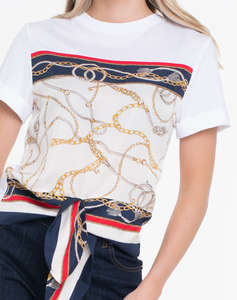 GUESS BY MARCIANO KALILA KNOTTED TSHIRT ДАМСКА ТЕНИСКА