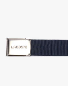 LACOSTE MENS BELT 40mm WOVEN STRAP IN KIT