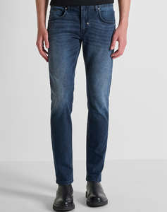 ANTONY MORATO MMDT00282FA750637 MIN OF 8 JEANS KURT COMFORT TAPERED FIT IN ICONIC BLUE BLACK DENIM МЪЖКИ ПАНТАЛОНИ