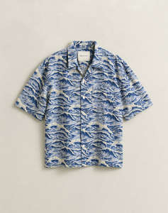 GANT SHIRT ΚΜ REL AOP CAMP COLLAR SS SHIRT