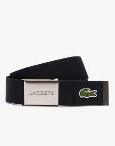 LACOSTE MENS BELT 40mm WOVEN STRAP IN KIT