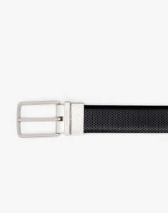 LACOSTE MENS BELT 35 PUNCH/PLAIN LEATHER