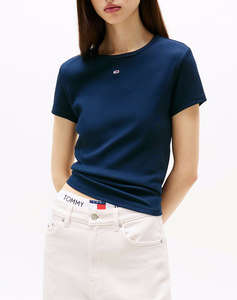 TOMMY JEANS TJW SLIM ESSENTIAL RIB SS EXT