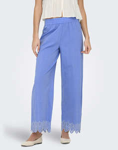 ONLY ONLPAULA TULUM EMB PULL-UP PANT NOOS WVN