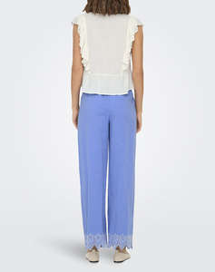 ONLY ONLPAULA TULUM EMB PULL-UP PANT NOOS WVN